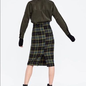 Plaid Tube Skirt